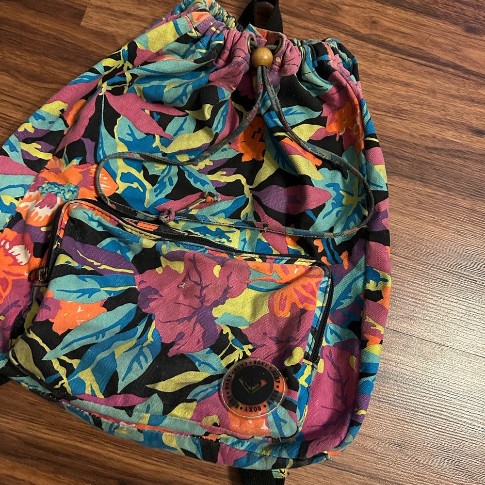 VTG Roxy Colorful Floral BackPack - Picture 5 of 13